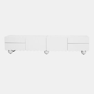 Móvel de TV 175x38 cm - Design moderno, baixo, elegante - Branco