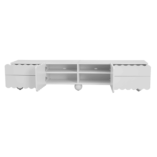 Móvel de TV 175x38 cm - Design moderno, baixo, elegante - Branco