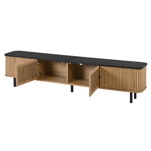 Móvel de TV 190x35x45 cm - Duas portas de correr, duas portas de grade, design exclusivo - Carvalho Móvel de TV 190x35x45 cm - Duas portas de correr, duas portas de grade, design exclusivo - Carvalho