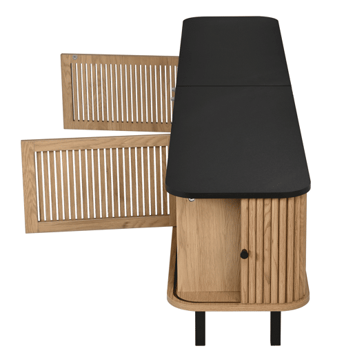 Móvel de TV 190x35x45 cm - Duas portas de correr, duas portas de grade, design exclusivo - Carvalho Móvel de TV 190x35x45 cm - Duas portas de correr, duas portas de grade, design exclusivo - Carvalho