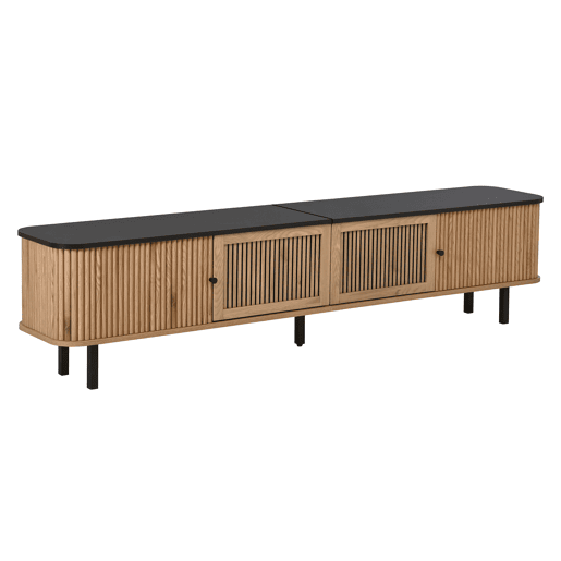 Móvel de TV 190x35x45 cm - Duas portas de correr, duas portas de grade, design exclusivo - Carvalho Móvel de TV 190x35x45 cm - Duas portas de correr, duas portas de grade, design exclusivo - Carvalho