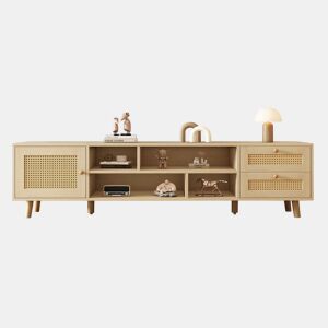 Suporte para TV 160cm - 1 porta, 2 gavetas e 4 compartimentos - Natural