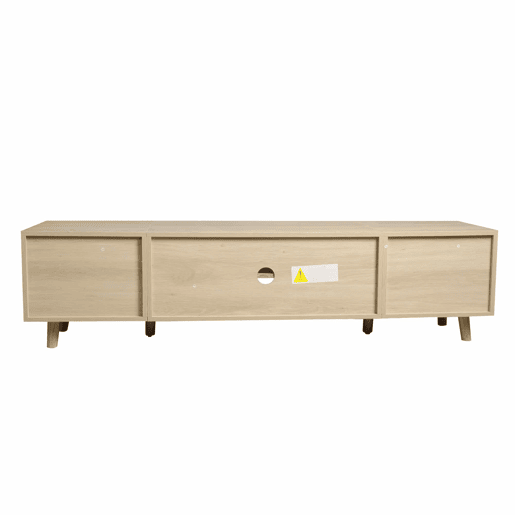 Suporte para TV 160cm - 1 porta, 2 gavetas e 4 compartimentos - Natural Suporte para TV 160cm - 1 porta, 2 gavetas e 4 compartimentos - Natural