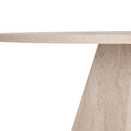 Well Home Mesa de Jantar Palawan Ø120x75 cm Acabamento Travertino, Design Moderno Redondo, Tampo de 25 mm em Melamina, Montagem Fácil Well Home Mesa de Jantar Palawan Ø120x75 cm Acabamento Travertino, Design Moderno Redondo, Tampo de 25 mm em Melamina, Montagem Fácil