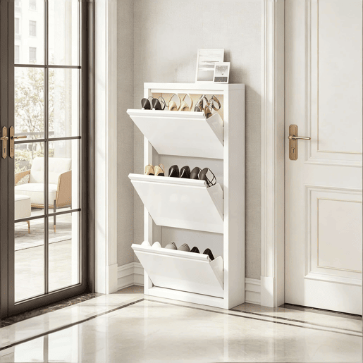 Armário estreito de 1 porta - moderno, compacto, organizador de entrada - branco Armário estreito de 1 porta - moderno, compacto, organizador de entrada - branco