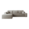 Sofá modular de canto de 270 cm u2013 design moderno com chaise longue em L, assento profundo, compacto u2013 Camel