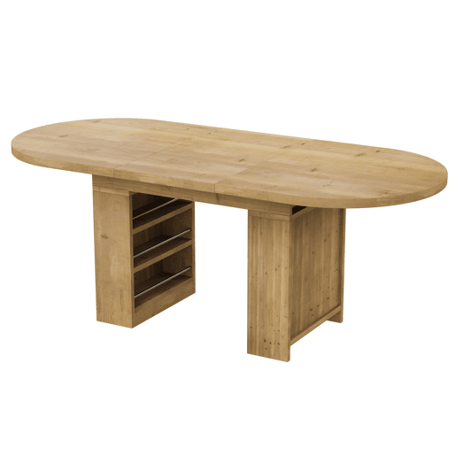 Mesa de jantar extensível 150200 x 90 cm u2014 com espaço de arrumação, tampo espesso, estilo nórdico u2014 cor de carvalho Mesa de jantar extensível 150200 x 90 cm u2014 com espaço de arrumação, tampo espesso, estilo nórdico u2014 cor de carvalho