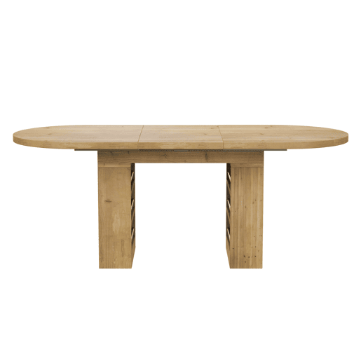 Mesa de jantar extensível 150200 x 90 cm u2014 com espaço de arrumação, tampo espesso, estilo nórdico u2014 cor de carvalho Mesa de jantar extensível 150200 x 90 cm u2014 com espaço de arrumação, tampo espesso, estilo nórdico u2014 cor de carvalho