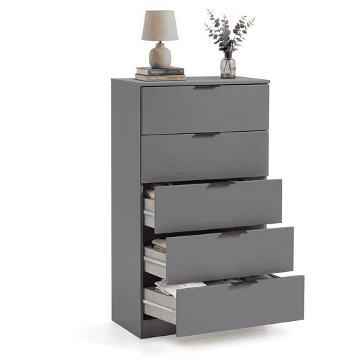 Cómoda Akari Gris Grafito 60 x 110 x 40 cm Cómoda Akari Gris Grafito 60 x 110 x 40 cm