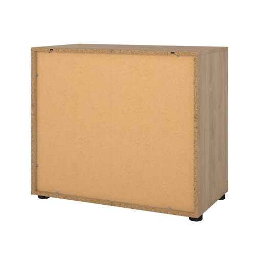 Jarama Cómoda 3 Gavetas Jackson Hickory 77x42x67 cm  Cómoda para Quarto com Design Moderno e Acabamento Carvalho