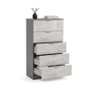 Cómoda Akari Gris Grafito - Gris Cemento 60 x 110 x 40 cm