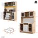 Armario de cocina con 4 puertas y 3 cajones 140 Armario de cocina con 4 puertas y 3 cajones 140 Blanco