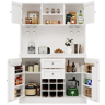 Armário de cozinha de mdf com 4 portas e 2 gavetas,branco