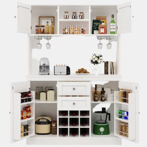 Armário de cozinha de mdf com 4 portas e 2 gavetas,branco
