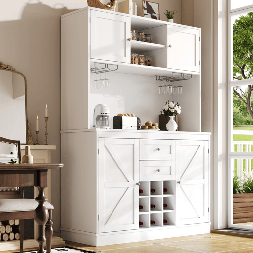 Armário de cozinha de mdf com 4 portas e 2 gavetas,branco