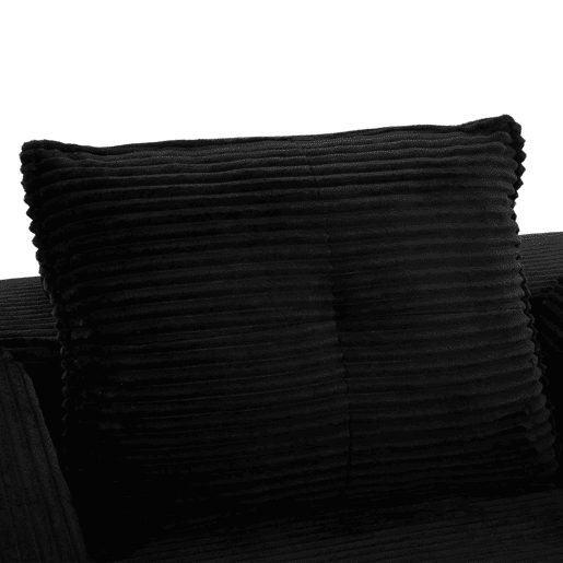 Sofá-cama em veludo - Assento com espuma de alta densidade e molas, bolso lateral, porta-copos e montagem fácil - Preto Sofá-cama em veludo - Assento com espuma de alta densidade e molas, bolso lateral, porta-copos e montagem fácil - Preto