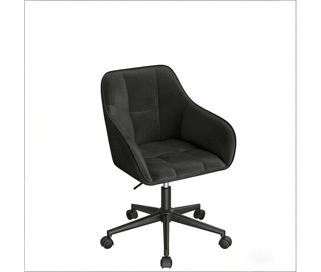 Silla de oficina giratoria elegante 55 cm - estilo clásico multifuncional - negro