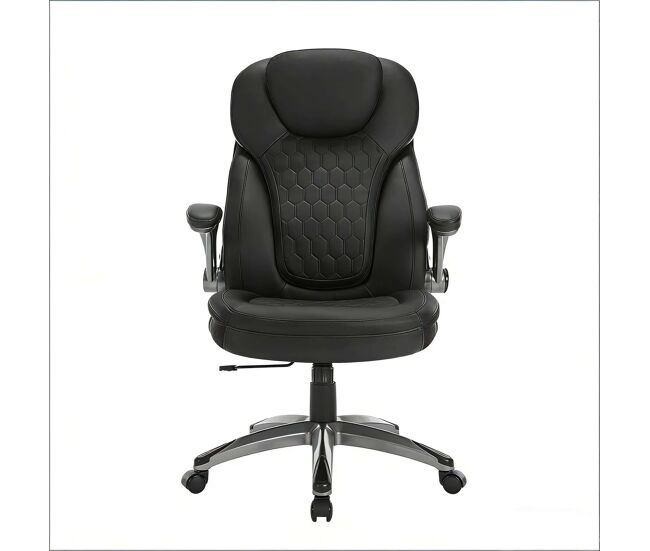 Silla de oficina ejecutiva de respaldo alto — ejecutiva giratoria de oficina, silla de jefe - negro
