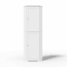 Armário de canto 42 × 42 × 166 cm u2014 com 2 portas e prateleiras ajustáveis para a cozinha, a sala de jantar e a sala de estar u2014 Branco