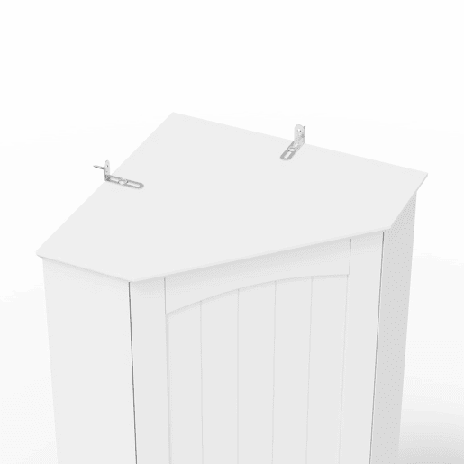 Armário de canto 42 × 42 × 166 cm u2014 com 2 portas e prateleiras ajustáveis para a cozinha, a sala de jantar e a sala de estar u2014 Branco Armário de canto 42 × 42 × 166 cm u2014 com 2 portas e prateleiras ajustáveis para a cozinha, a sala de jantar e a sala de estar u2014 Branco