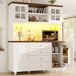 Armario de cocina con 4 puertas y 4 cajones 140 Armario de cocina con 4 puertas y 4 cajones 140 Blanco/ Madera