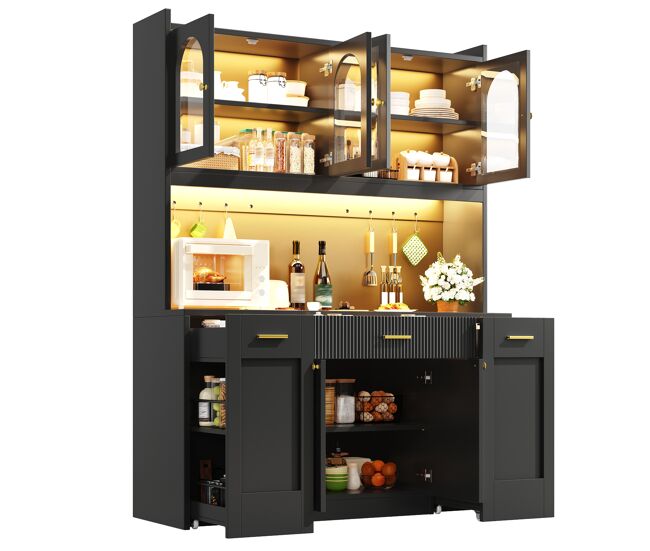 Armario de cocina con 6 puertas y 3 cajones 120