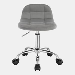 Cadeira de escritório giratória com rodas, tamanho padrão - estilo elegante e multifuncional - cinzento claro