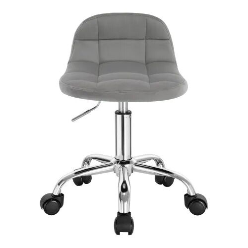Silla de oficina giratoria con ruedas tamaño estándar - estilo elegante multifuncional - gris claro