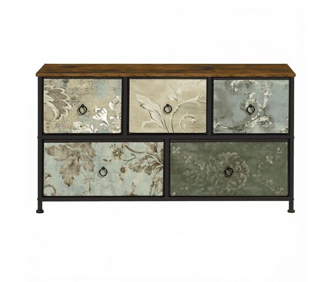 Armario de almacenamiento 100x30x54 cm - con cajones, diseño elegante, mueble auxiliar de pasillo - multicolor