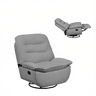 Poltrona relax giratória 95 x 49,5 cm - estofada com um estilo moderno, poltrona confortável para a sala - cinzento escuro