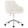 Cadeira de escritório giratória clássica, tamanho padrão u2013 multifuncional para sala de estar, escritório em casa e maquilhagem u2013 Branco creme