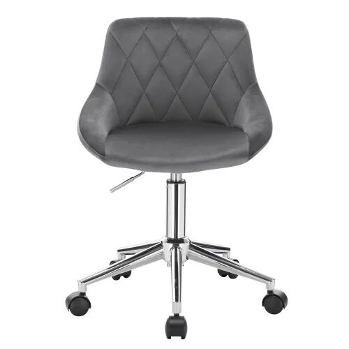 Silla de oficina giratoria - con ruedas, para home office, cómoda y funcional - gris oscuro