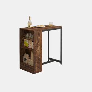 Mesa de bar 91 x 49 cm - Design elegante e multifuncional para a cozinha e a sala - Preto Vintage
