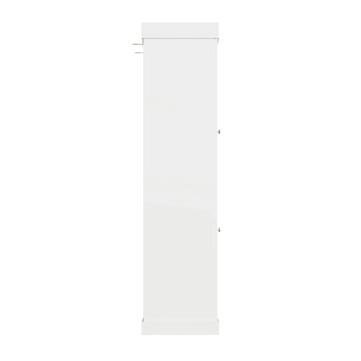Vitrine alta de 180 cm u2013 com iluminação LED, portas de vidro, muito espaço de arrumação e sistema anti-tombamento u2013 Branco
