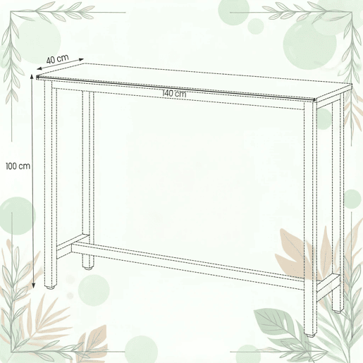 Mesa alta de 140 cm - Multifuncional, estilo moderno, para sala de jantar e bar - Preta Mesa alta de 140 cm - Multifuncional, estilo moderno, para sala de jantar e bar - Preta