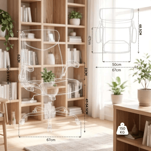 Cadeira giratória de escritório - Design ergonómico executivo com encosto confortável - Preto Cadeira giratória de escritório - Design ergonómico executivo com encosto confortável - Preto