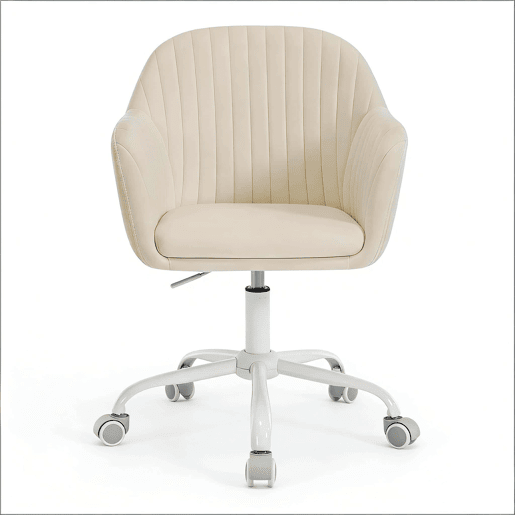 Cadeira de escritório padrão u2014 elegante, com encosto, design moderno u2014 branco creme Cadeira de escritório padrão u2014 elegante, com encosto, design moderno u2014 branco creme