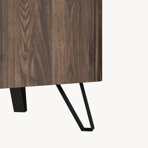 Mesa de centro Trorlon 2 gavetas 100x50x40 cm NogueiraTravertino en.casa