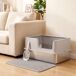 Arenero para Gato Acero Inoxidable, PP PawHut Arenero para Gato Acero Inoxidable, PP PawHut Gris