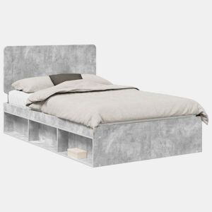 Estrutura de Cama de casal moderno com cabeceira Concreto 120 x 200 cm