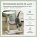 Árbol para Gato Aglomerado de Madera, Felpa, Sisal PawHut Árbol para Gato Aglomerado de Madera, Felpa, Sisal PawHut Gris