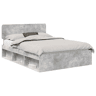 Estrutura da Cama de casal simple com cabeceira Cinza Concreto 150 x 200 cm