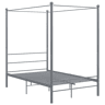 Estrutura de Cama de casal simple com dossel 120x200 cm metal cinzento