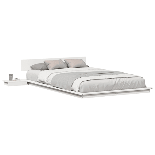 Estrutura da Cama de casal simple Branco 120 x 190 cm madeira