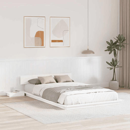 Estrutura da Cama de casal simple Branco 120 x 190 cm madeira