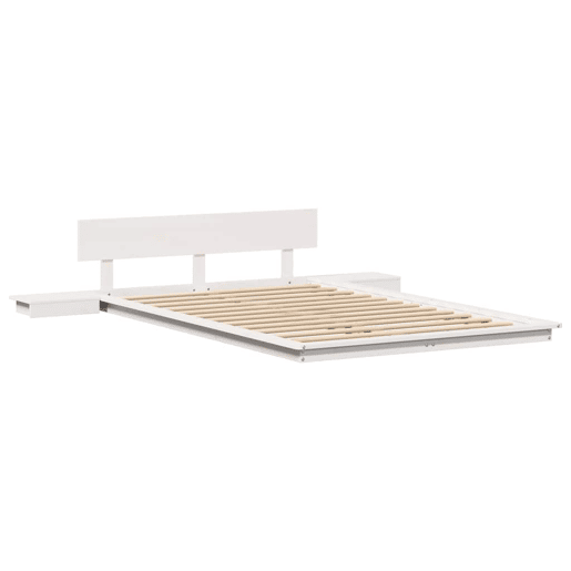 Estrutura da Cama de casal simple Branco 120 x 190 cm madeira