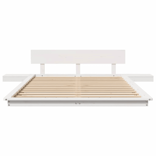 Estrutura da Cama de casal simple Branco 120 x 190 cm madeira