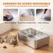 Arenero para Gato Acero Inoxidable, PP PawHut Arenero para Gato Acero Inoxidable, PP PawHut Gris