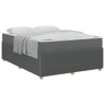 Estrutura da Cama de casal moderno com colchão Cinza Escuro 160 x 200 cm tecido