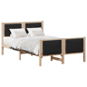Estrutura da Cama de casal simple com cabeceira Castanho e preto 120 x 190 cm